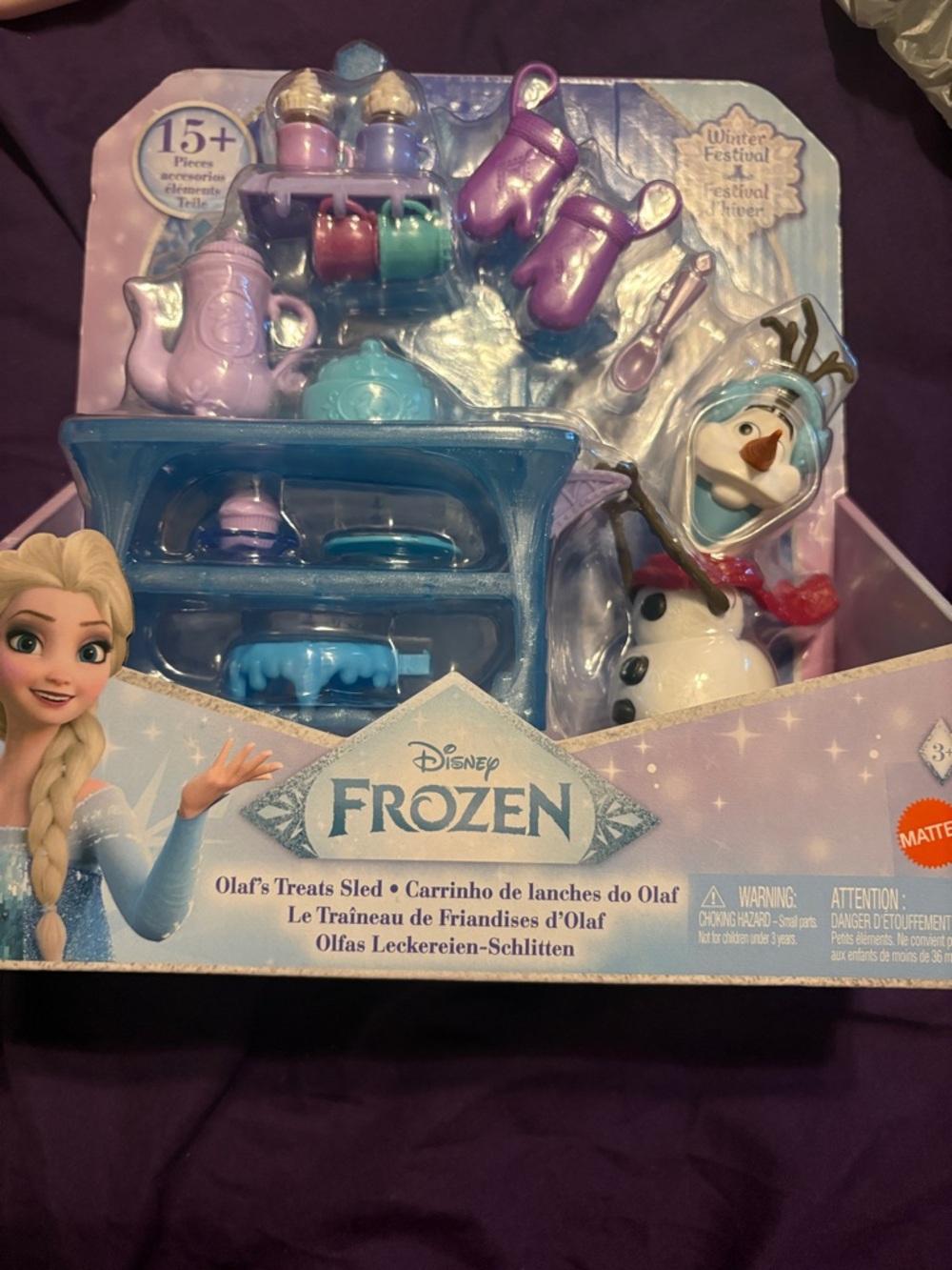 Disney Frozen Olaf Treats Sled Playset - Purple & Blue